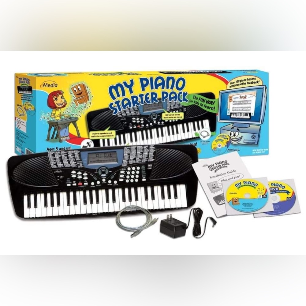 NIB-My Piano Starter Pack for Kids With eMedia My Piano Lesson Software